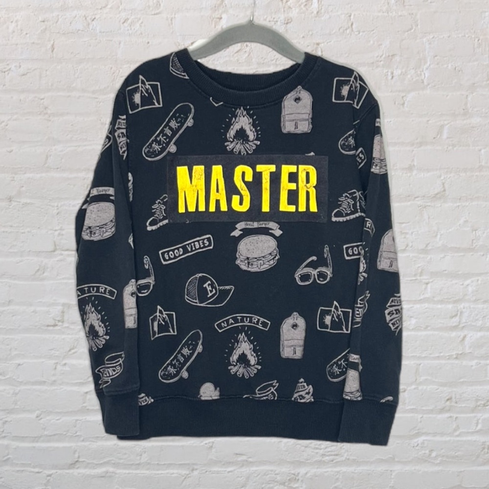 Zara 'Master' Mixed-Media Sweatshirt